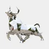 Statues & Sculptures Farm|Contemporary-Grand Bull 120cm Geometric Metal Garden Sculpture