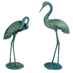 Statues & Sculptures Cranes-Grand Cranes Bronze Metal Garden Ornaments