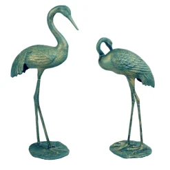 Statues & Sculptures Cranes-Grand Cranes Bronze Metal Garden Ornaments