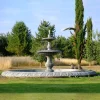 Statues & Sculptures Water Features-Grand Double Tier 4m Emerald Marble Stone Water Fountain Feature