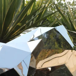 Statues & Sculptures Low Poly|Animals-Grand Panther 87cm Geometric Metal Garden Sculpture