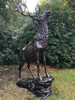 Statues & Sculptures Stags & Deers-Grand Stag Life-Size 292cm Metal Bronze Garden Statue