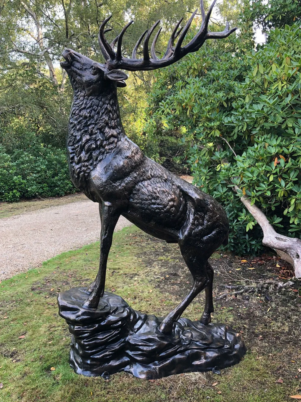 Statues & Sculptures Stags & Deers-Grand Stag Life-Size 292cm Metal Bronze Garden Statue