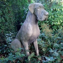 Statues & Sculptures Dogs-Great Dane Male Dog Stone Garden Statue