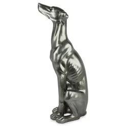 Statues & Sculptures Floor Standing|Animals-Guardian Greyhound 81cm Anthracite Resin Indoor Sculpture