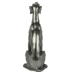 Statues & Sculptures Floor Standing|Animals-Guardian Greyhound 81cm Anthracite Resin Indoor Sculpture
