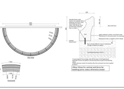 Statues & Sculptures Water Features-Half Circle Large Stone Pool Surround Water Feature