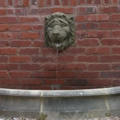 Statues & Sculptures Water Features-Half Circle Small Stone Pool Surround Water Feature