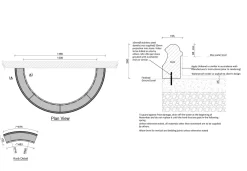 Statues & Sculptures Water Features-Half Circle Small Stone Pool Surround Water Feature