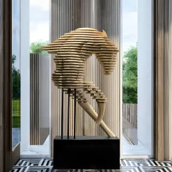 Statues & Sculptures Floor Standing|Abstract-Harmonic Horse 160cm Bronze Metal Garden Sculpture v2