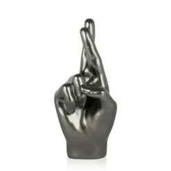 Statues & Sculptures Table Top|Contemporary-Hope Hand 28cm Anthracite Resin Indoor Sculpture