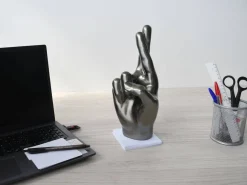 Statues & Sculptures Table Top|Contemporary-Hope Hand 28cm Anthracite Resin Indoor Sculpture