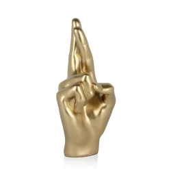 Statues & Sculptures Table Top|Contemporary-Hope Hand 28cm Gold Resin Indoor Sculpture