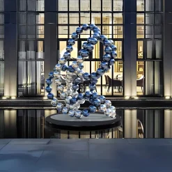 Statues & Sculptures Giant|Floor Standing-Hyper Bubbles 162cm Silver Metal Garden Sculpture