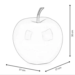 Statues & Sculptures Table Top|Contemporary-Iconic Apple 30cm Red Resin Indoor Sculpture