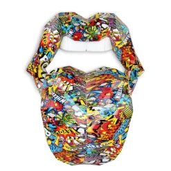 Statues & Sculptures Wall Art|Pop Art-Iconic Lips 42cm Pop Art Resin Wall Sculpture