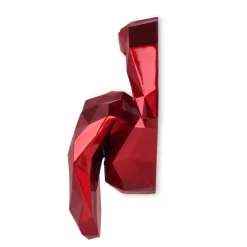 Statues & Sculptures Wall Art|Contemporary-Iconic Lips 42cm Red Resin Wall Sculpture