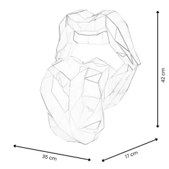 Statues & Sculptures Wall Art|Contemporary-Iconic Lips 42cm Red Resin Wall Sculpture