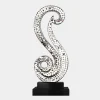 Statues & Sculptures Table Top|Floor Standing-Iconic Symphony 85cm Silver Metal Indoor Sculpture