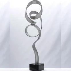 Statues & Sculptures Contemporary-Infinite 130cm Metal Stainless Metal Garden Sculpture