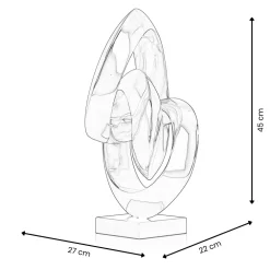 Statues & Sculptures Table Top|Abstract-Infinite Orbit 45cm Silver Resin Indoor Sculpture