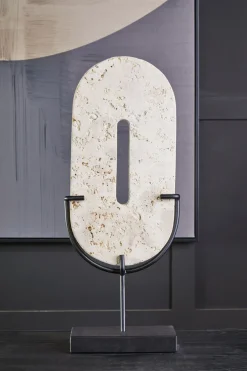 Statues & Sculptures Table Top|Abstract-Infinite Oval 60cm Stone Indoor Sculpture