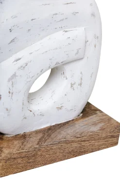 Statues & Sculptures Table Top|Abstract-Infinite Quartet 61cm White Wood Indoor Sculpture