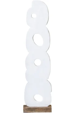 Statues & Sculptures Table Top|Abstract-Infinite Quartet 61cm White Wood Indoor Sculpture