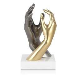 Statues & Sculptures Table Top|Contemporary-Infinite Touch 36cm Gold Resin Indoor Sculpture
