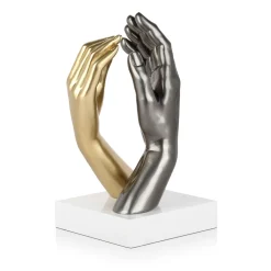 Statues & Sculptures Table Top|Contemporary-Infinite Touch 36cm Gold Resin Indoor Sculpture