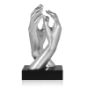 Statues & Sculptures Table Top|Contemporary-Infinite Touch 36cm Silver Resin Indoor Sculpture