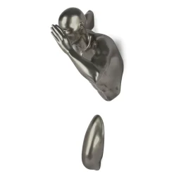 Statues & Sculptures Figurative|Wall Art-Infinity Man 50cm Anthracite Resin Wall Sculpture