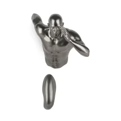 Statues & Sculptures Figurative|Wall Art-Infinity Man 28cm Anthracite Resin Wall Sculpture