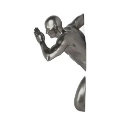 Statues & Sculptures Figurative|Wall Art-Infinity Man 28cm Anthracite Resin Wall Sculpture