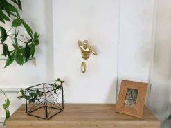 Statues & Sculptures Figurative|Wall Art-Infinity Man 28cm Gold Resin Wall Sculpture