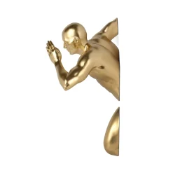 Statues & Sculptures Figurative|Wall Art-Infinity Man 28cm Gold Resin Wall Sculpture