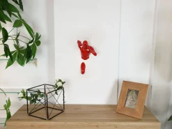 Statues & Sculptures Figurative|Wall Art-Infinity Man 28cm Red Resin Wall Sculpture