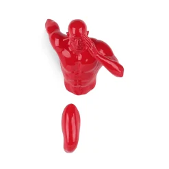 Statues & Sculptures Figurative|Wall Art-Infinity Man 28cm Red Resin Wall Sculpture
