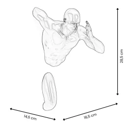 Statues & Sculptures Figurative|Wall Art-Infinity Man 28cm Red Resin Wall Sculpture