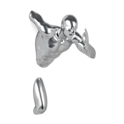 Statues & Sculptures Figurative|Wall Art-Infinity Man 28cm Silver Resin Wall Sculpture