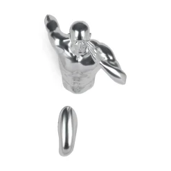 Statues & Sculptures Figurative|Wall Art-Infinity Man 28cm Silver Resin Wall Sculpture
