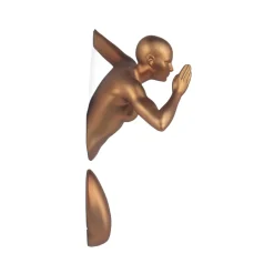 Statues & Sculptures Figurative|Wall Art-Infinity Woman 28cm Bronze Resin Wall Sculpture