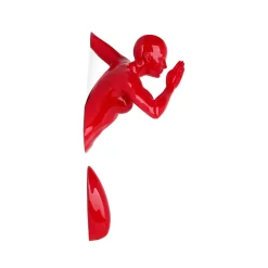 Statues & Sculptures Figurative|Wall Art-Infinity Woman 28cm Red Resin Wall Sculpture