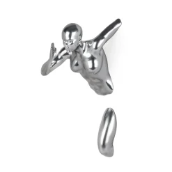 Statues & Sculptures Figurative|Wall Art-Infinity Woman 28cm Silver Resin Wall Sculpture