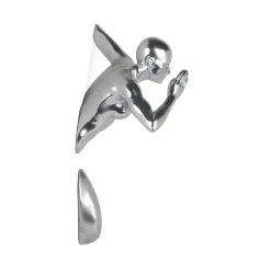 Statues & Sculptures Figurative|Wall Art-Infinity Woman 28cm Silver Resin Wall Sculpture