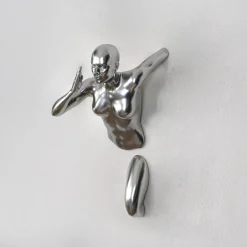 Statues & Sculptures Figurative|Wall Art-Infinity Woman 28cm Silver Resin Wall Sculpture