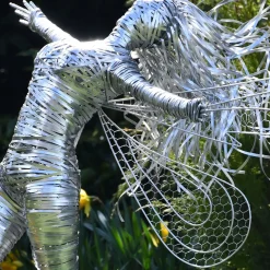 Statues & Sculptures Fairies-Kaida Fairy Metal Wire Garden Sculpture