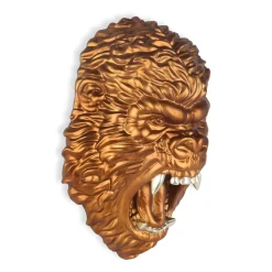 Statues & Sculptures Wall Art|Animals-King Gorilla 43cm Bronze Resin Wall Sculpture