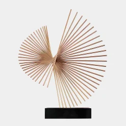 Statues & Sculptures Table Top|Abstract-Linear Motion 64cm Gold Metal Indoor Sculpture