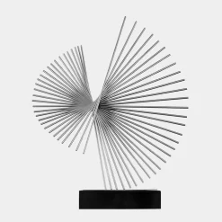 Statues & Sculptures Table Top|Abstract-Linear Motion 64cm Silver Metal Indoor Sculpture